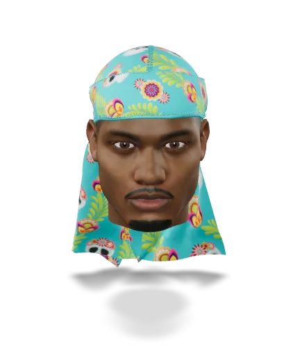 “Cinco De Mayo Turquoise” Satin Silky Durag