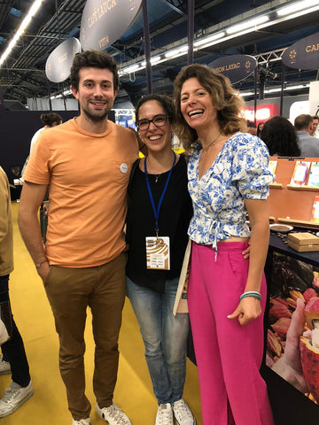 Thais entouré d'Anne-Sophie et Antoine au Paris Coffee Show