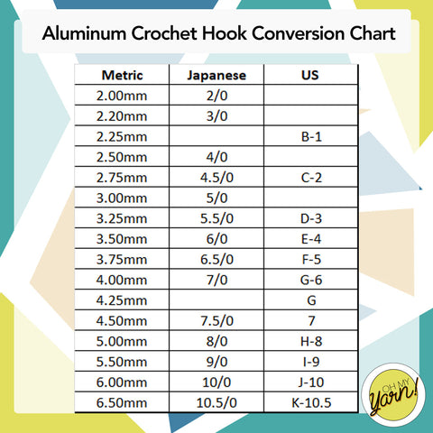 aluminum crochet hook conversion guide
