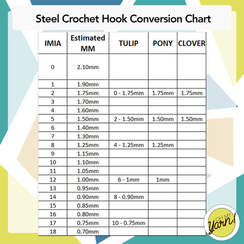 Steel Crochet hook conversion