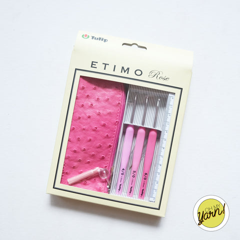 Tulip Etimo Crochet Hook Set w/Cushion Grip (13 Pcs) : Rose Lace