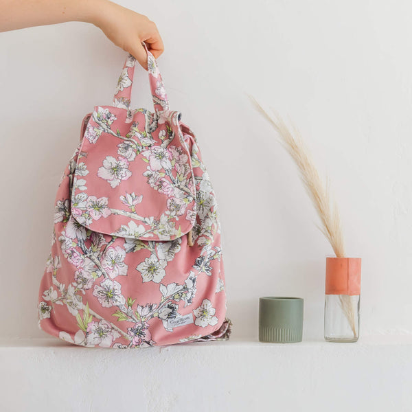 Blossoms Velvet Backpack