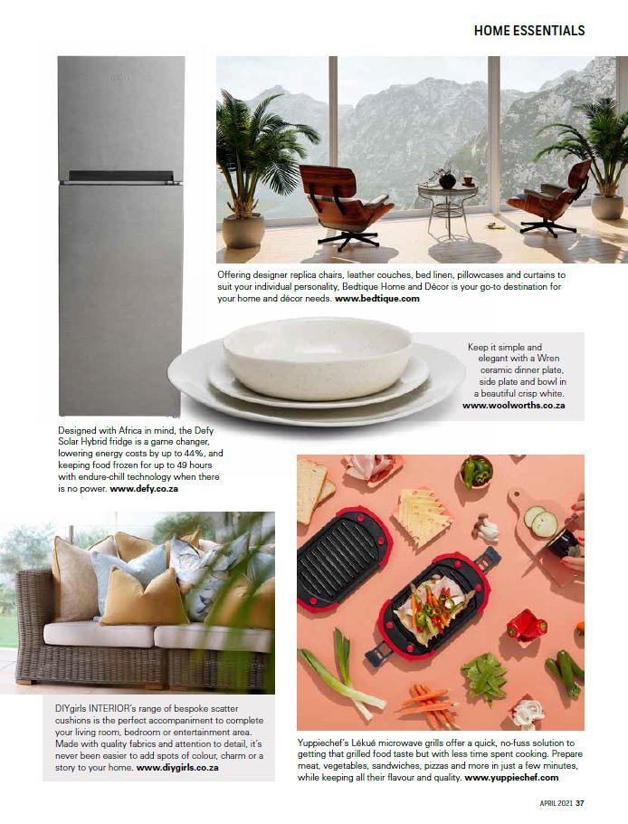 CoralBloom Studio tableware Featured in SA Home owner Magazine