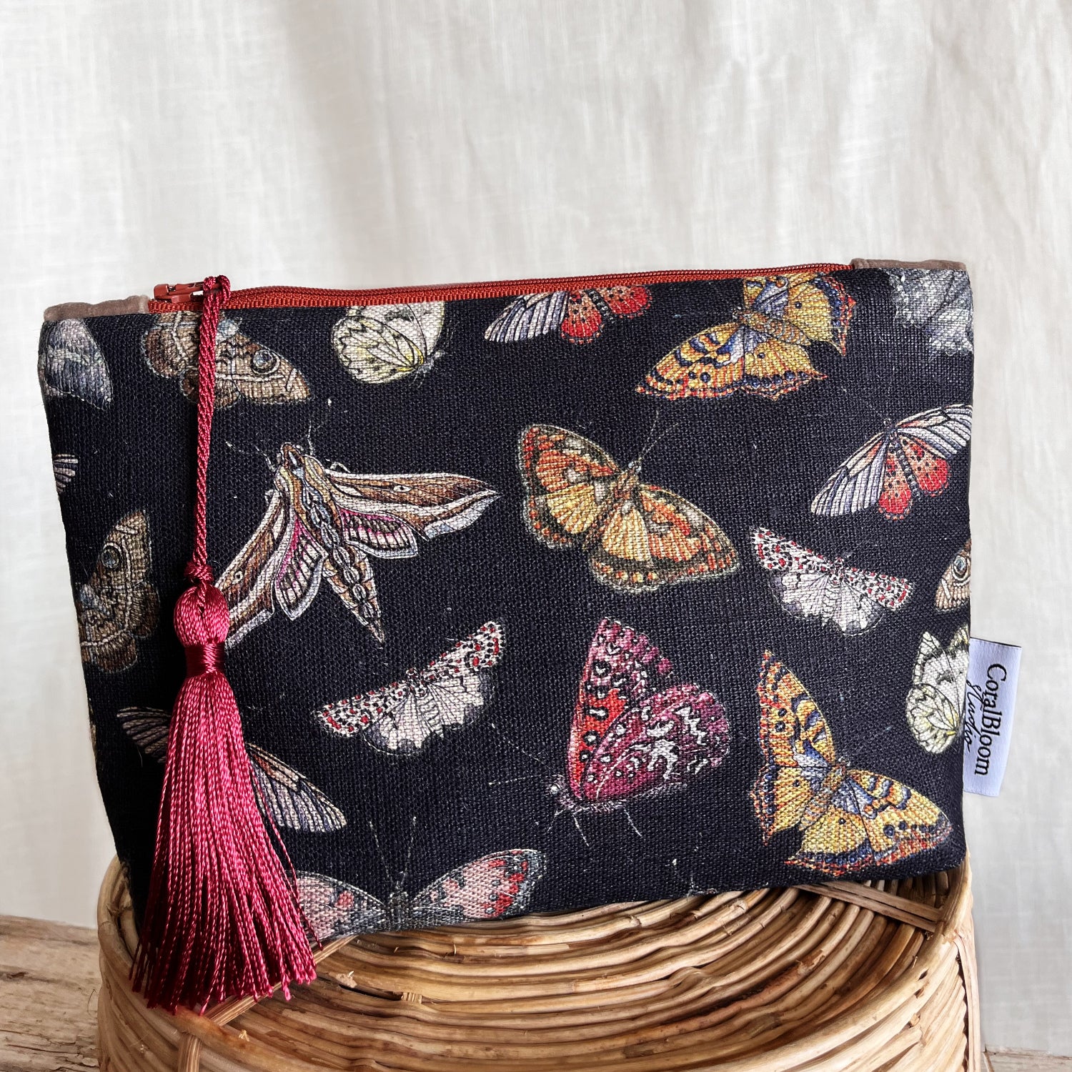 Malachite Medley Clutch Bag, Coral Bloom Studio