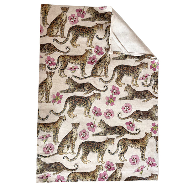 Leopards Hemp Tea Towel