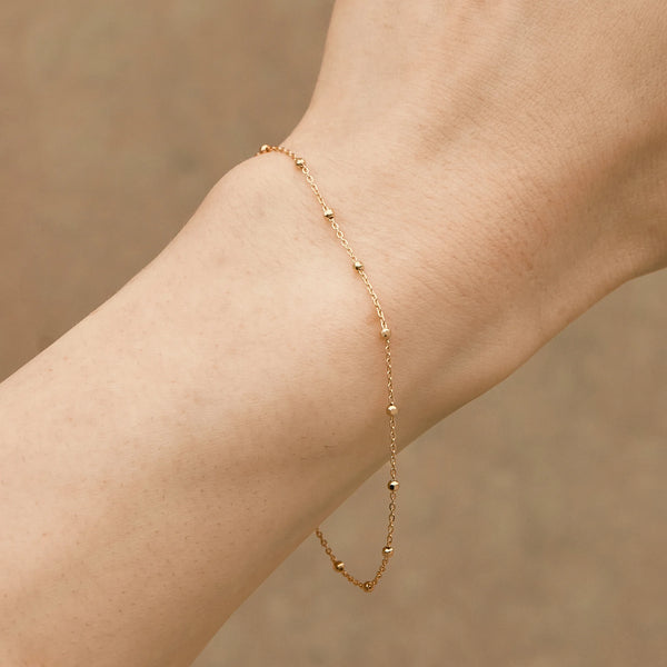 Disco Chain Bracelet - 14ct Gold