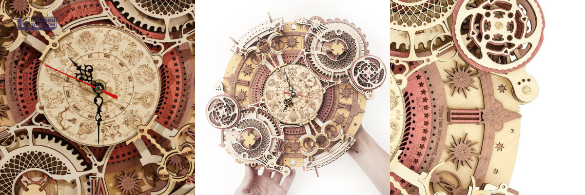 Puzzle 3D en bois - Magnifique horloge astrologique - ROKR