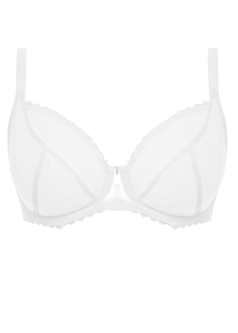 Signature Plunge Bra White | Freya | Rubenesque Lingerie