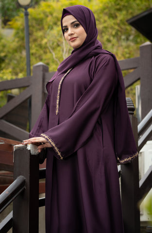 raisin purple abaya in pakistan