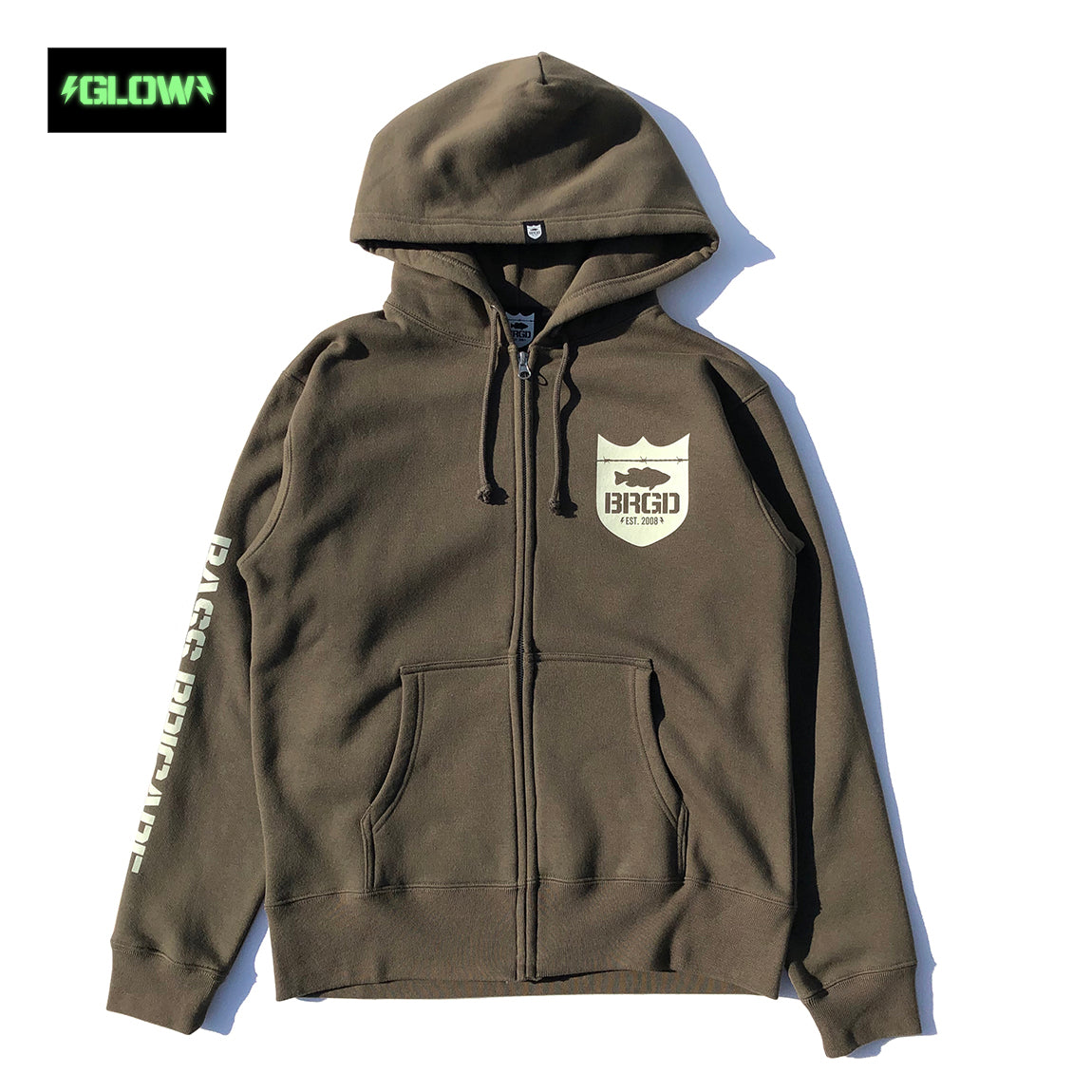 logo zip hoodie