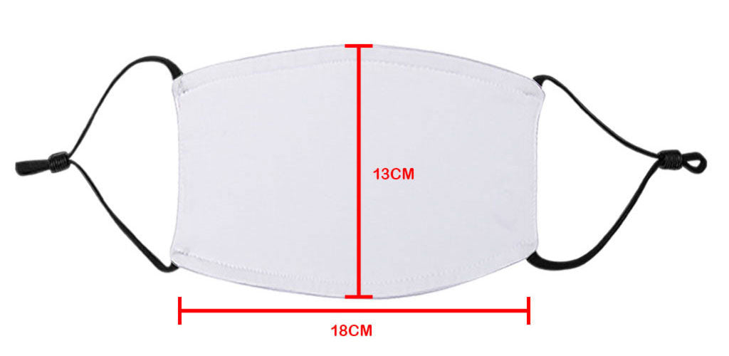 Adult's Face Mask Size Guide - White Trim
