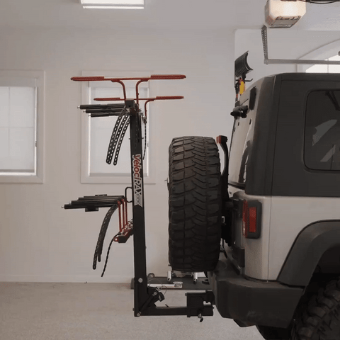 SkiRAX carries up to six skis or snowboards on the ski rack