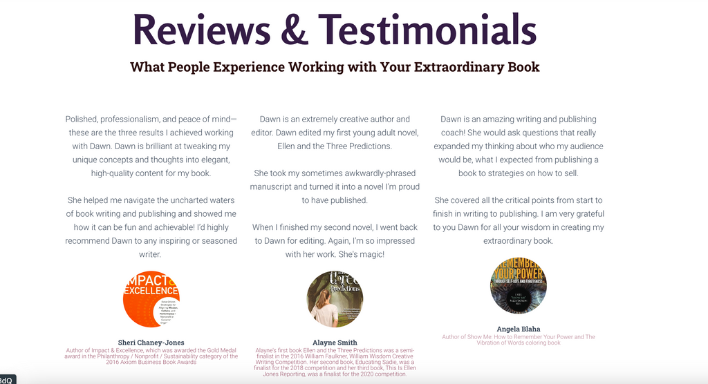 Get Help to Publish a Book - Reviews and Testimonials