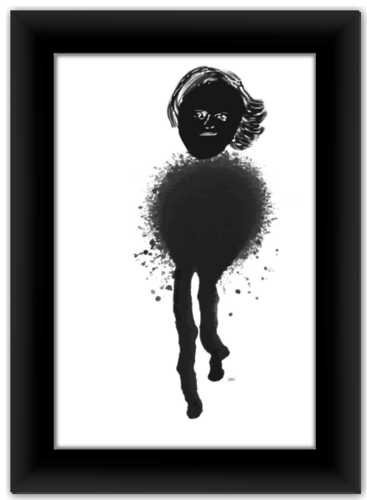 Impending Implosion of Eroding Emotion ☼ Simple Inspiration Design {Art Print} Minimalist Black and White
