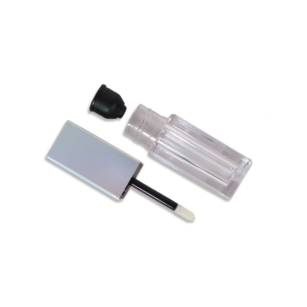 5ml Square Silver Cosmetic Lip Gloss Tube