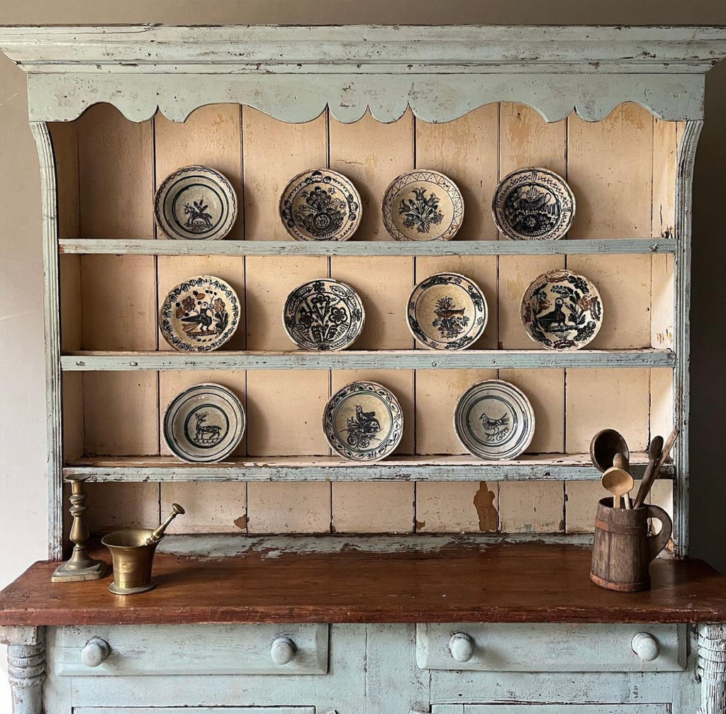 Antique Pine Dresser in Original Powder Blue Paint – The Tolstoy Edit