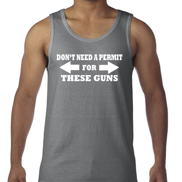 Don't Need A Permit For These Guns Mens Tank Top