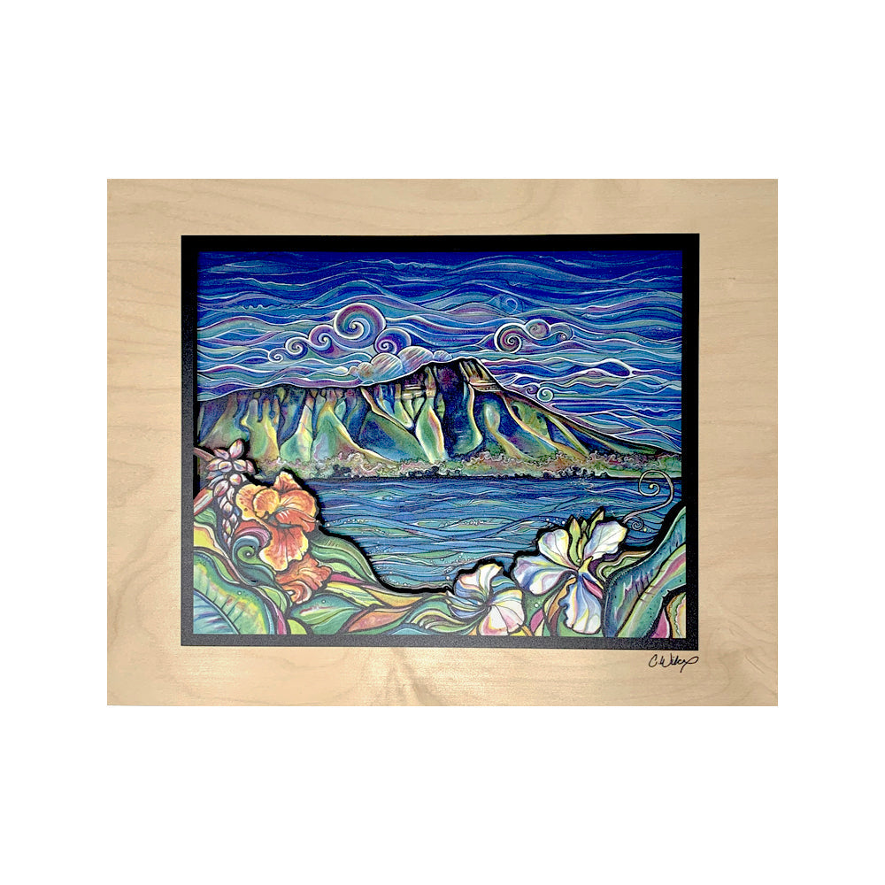 DIAMOND HEAD WONDER LAYERED WALL ART - CocoNene Hawaii product image