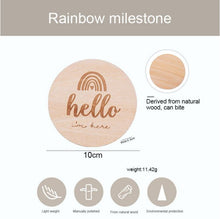 Load image into Gallery viewer, Rainbow Hello World Wooden Card
