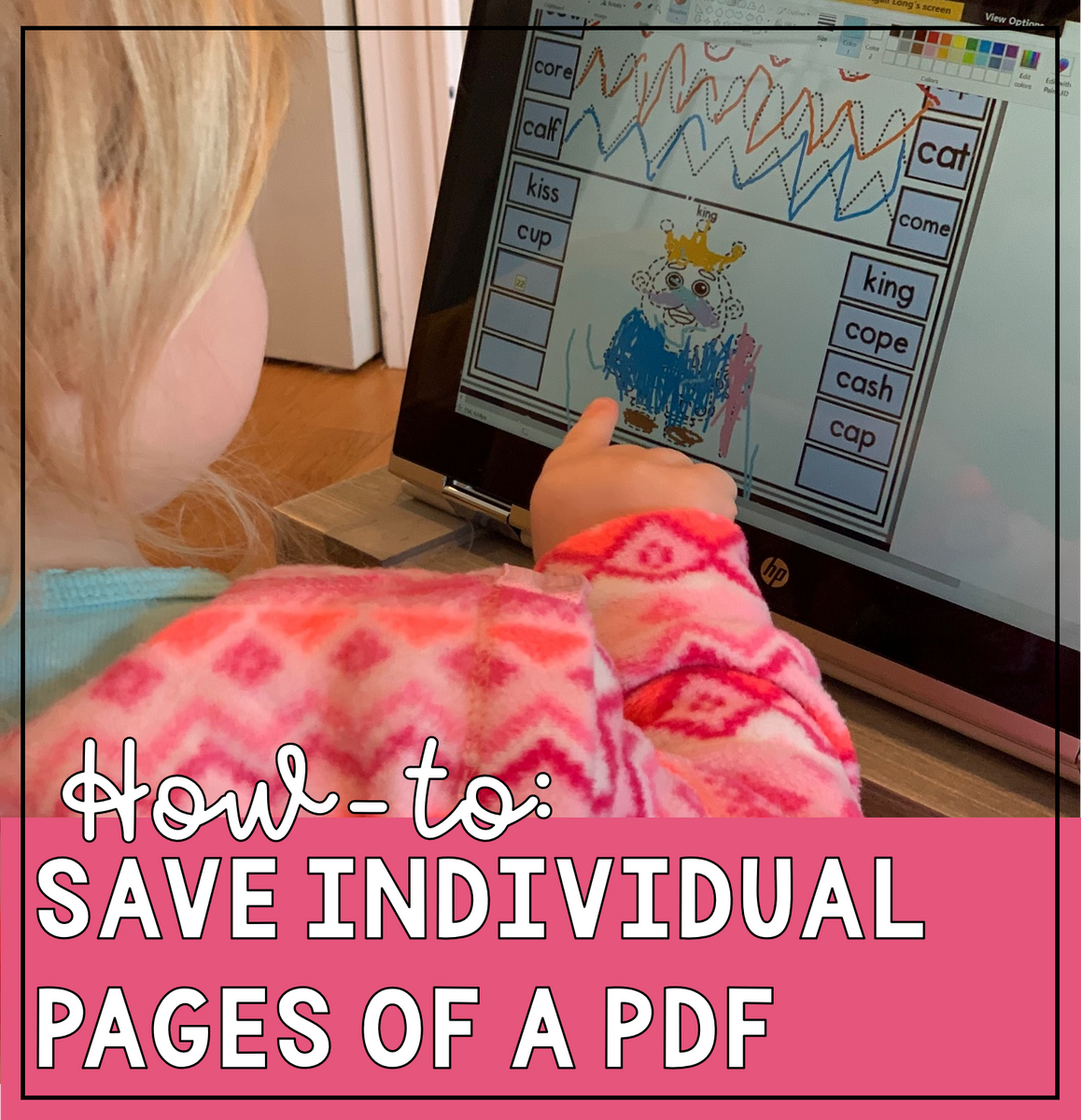 how to save individual pages of a pdf