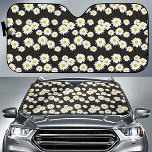 Seamless Pattern With Daisies Auto Sun Shade DF-ASS-00T3