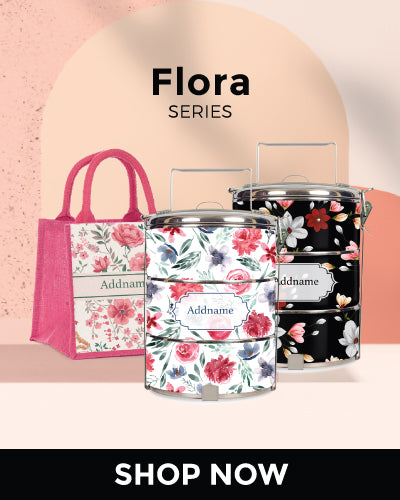 Teezbee.com | Personalised Tiffin Carrier (Flora Series)