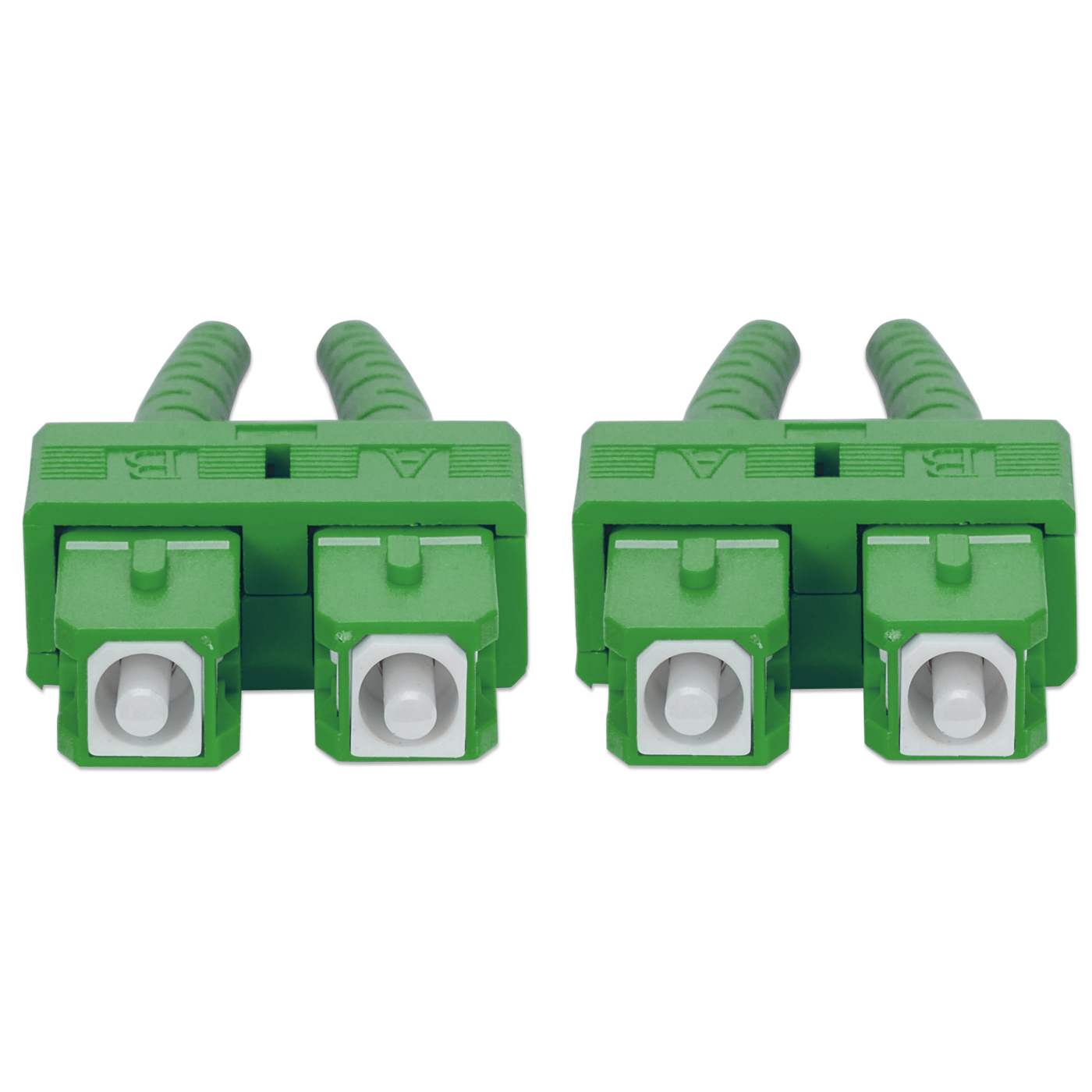 3 m SC to SC APC Fiber Optic Patch Cable, 2.0 mm, Duplex, OFNR, Singlemode BIF, Yellow