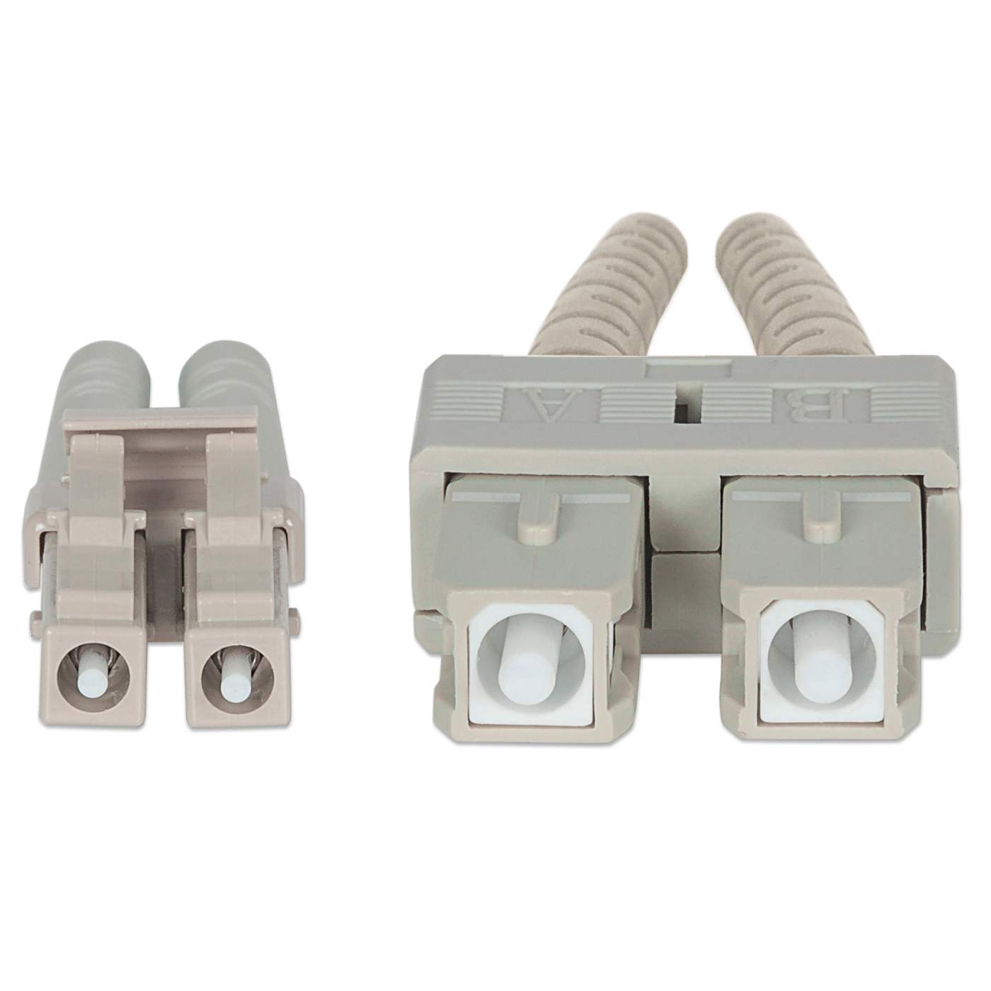 4 m LC to SC UPC Fiber Optic Patch Cable, 2.0 mm, Duplex, OFNR, OM3 Multimode, Aqua
