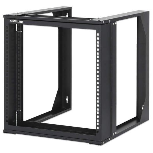 Intellinet 716048 19 in. Wall Mount 4-Post Open Frame Network Rack, 9U