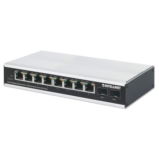 10 Port PoE Network Switch : (8) RJ45 PoE + (2) RJ45 Uplink Ports : IEEE  802.3af/at, Plug-&-Play, 800ft, Internal PSU, PoE Watchdog, QoS, Power  Usage, Lightning Protection –