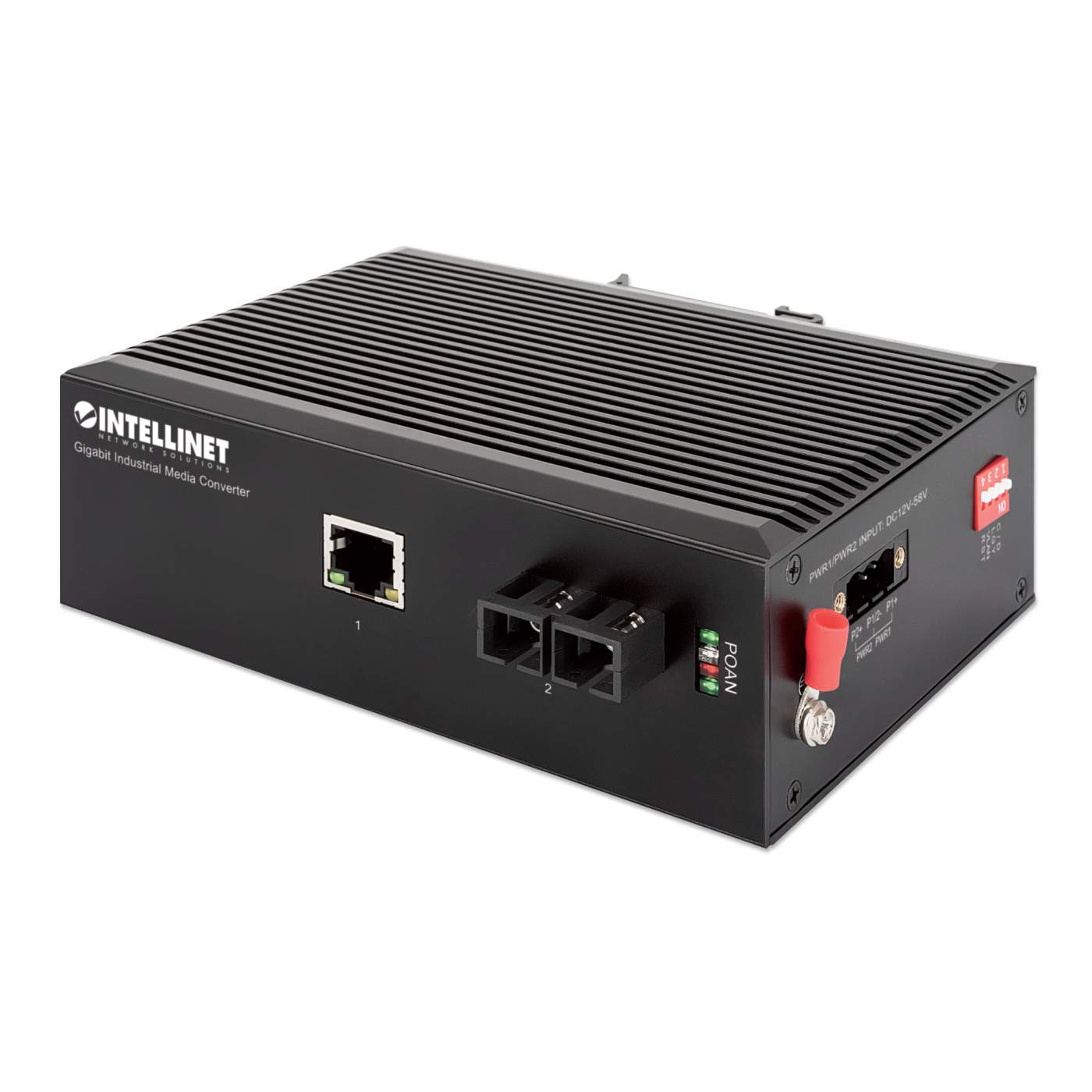 Industrial GbE Media Converter & PoE++ Injector