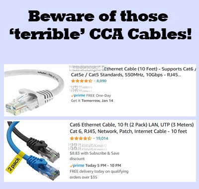 CableCreation 1 Foot (5-PACK) Short CAT 5e Ethernet Patch Cable, RJ45  Computer Network Cord, Cat5/Cat5e/Cat6 Patch Cord Lan Cable UTP 24AWG+100%