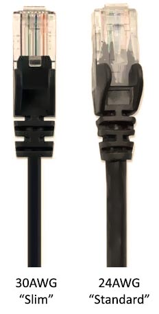 Slim versus Standard Patch Cables