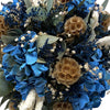 Topiario de Hortensias Azules y Eucalipto