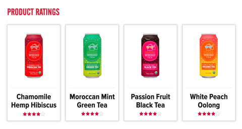 Four Star Reviews for Weird Tea - Iced Teas in Bevnet