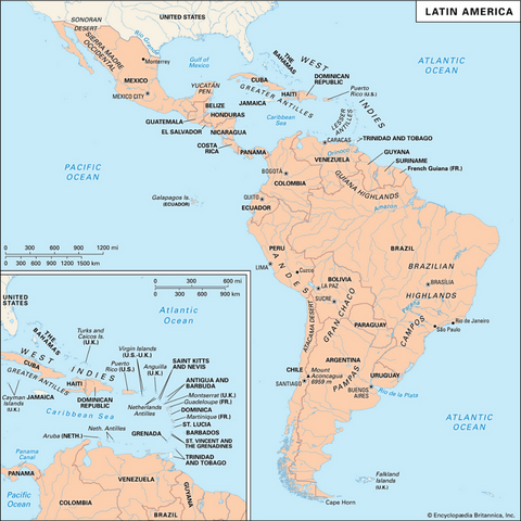 Brittanica.com Latin American Map