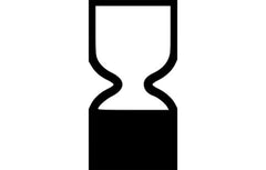 Best before date hourglass symbol