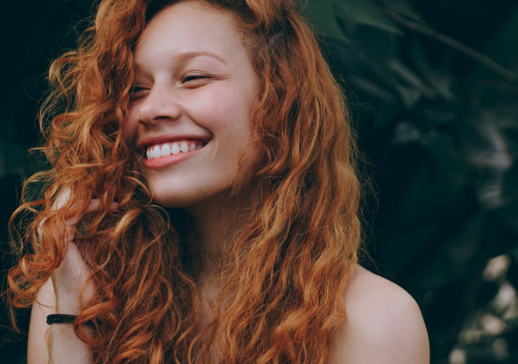 lady with voluminous hair