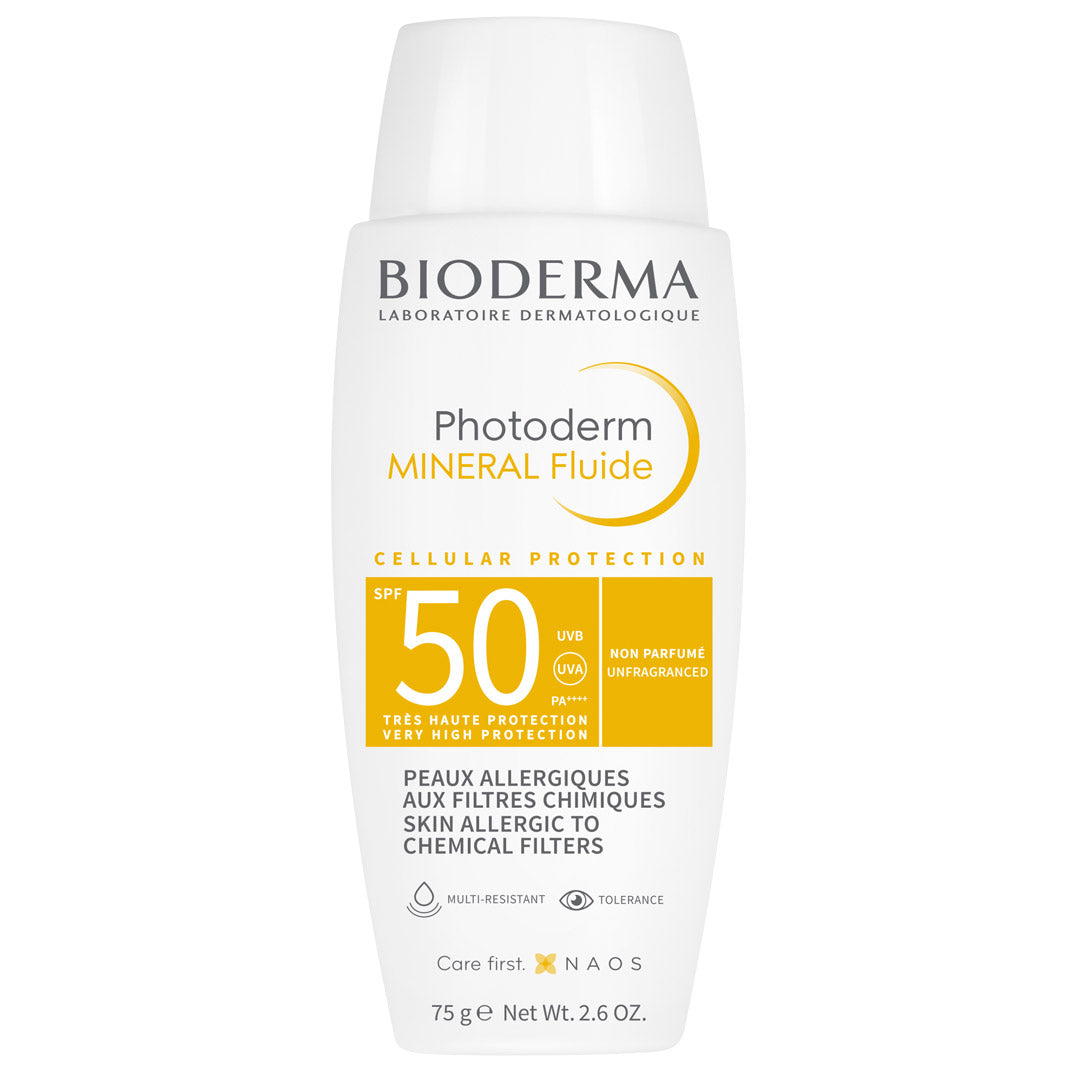 Photos - Cream / Lotion Bioderma Photoderm Mineral Fluide SPF 50+ Sunscreen - 75g - SPF For Allerg 