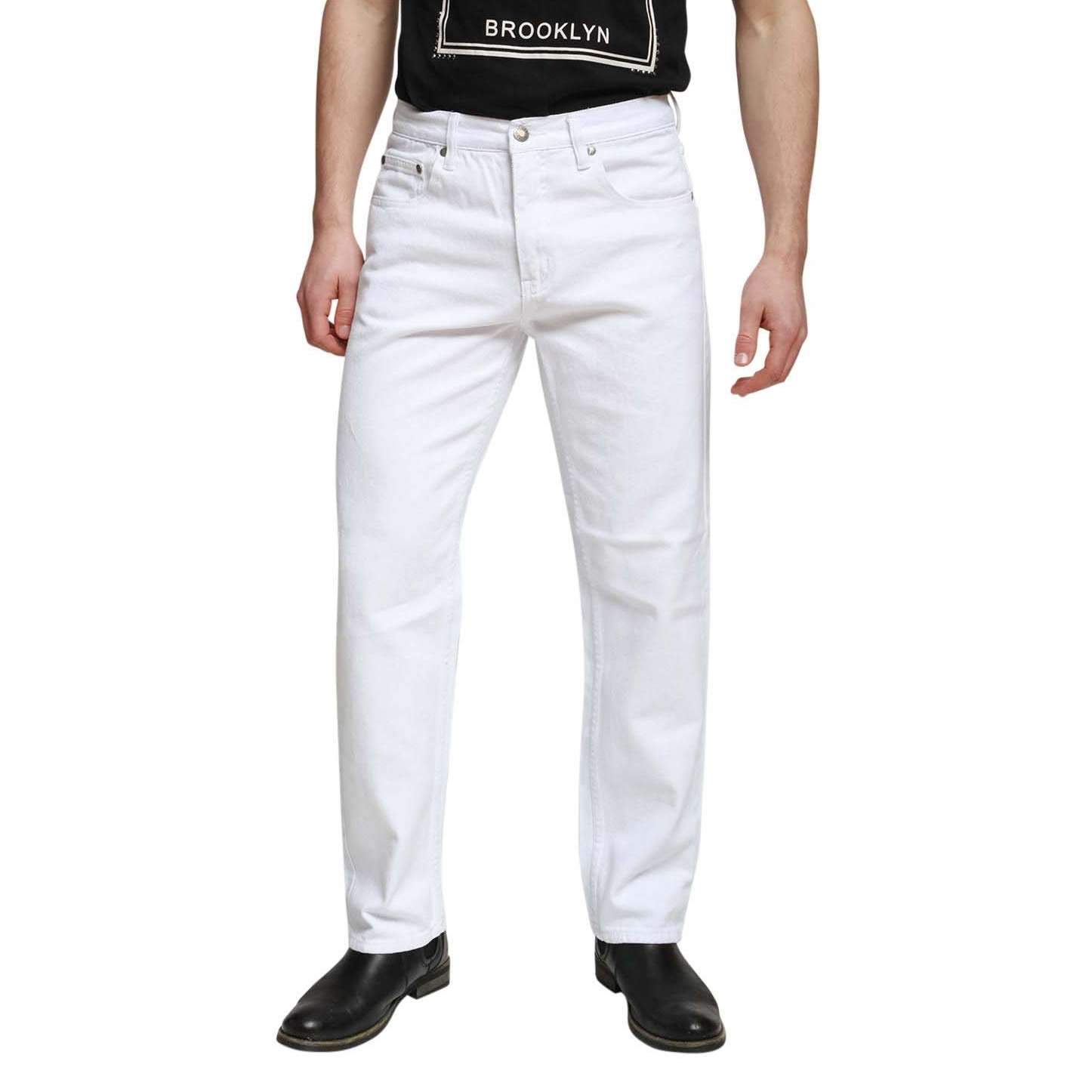 White Comfort Fit Jeans | White Jeans For Men For Sale UK | White Jeans ...