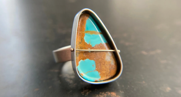 Unique Royston Turquoise Ring by Hilary Finck