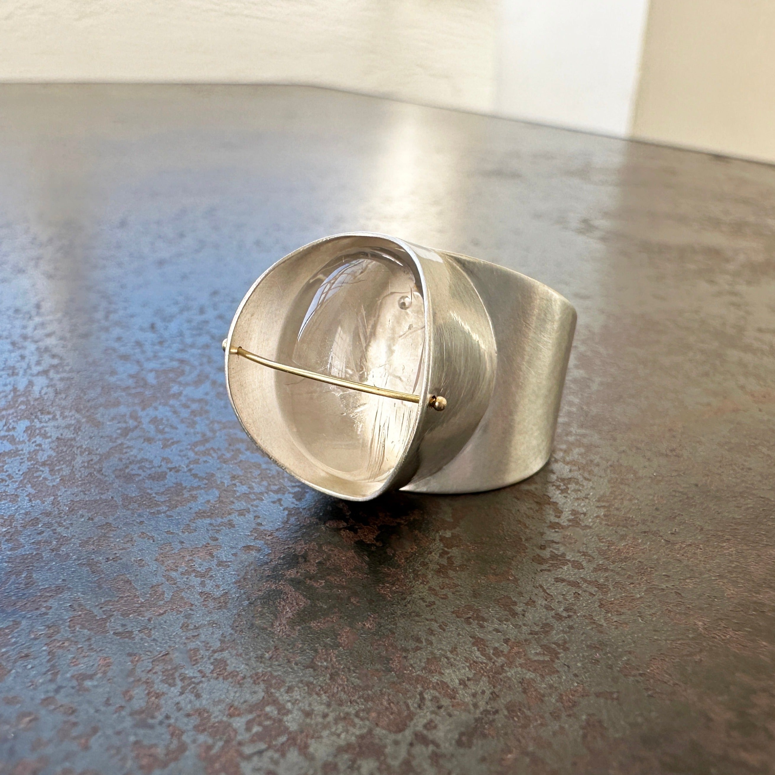 Enhydro Quartz Statement Ring