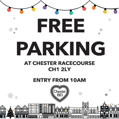 Free Parking at Chester Racecourse CH1 2LY from 10am on selected days