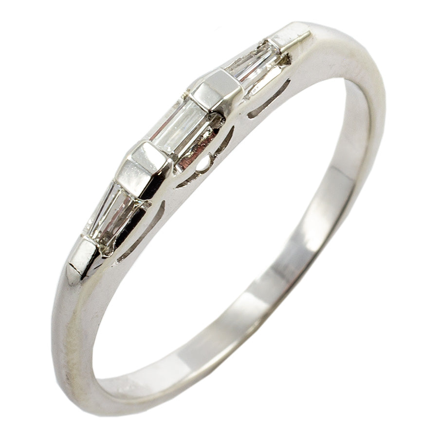 Butter Knife Edge Ring (4mm), Platinum / Platinum