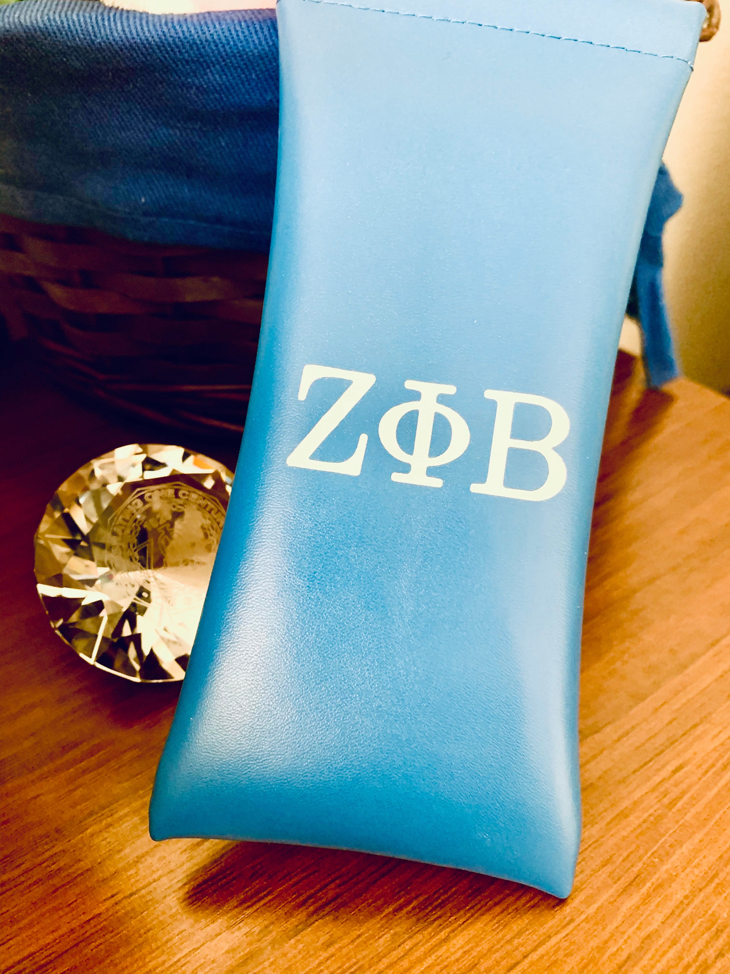 Squeeze Leather Pouch Case for Zeta Phi Beta ZPB Eyewear