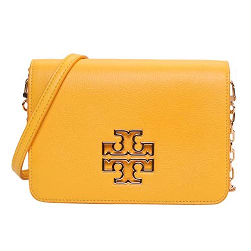 Tory Burch Britten Pebbled Leather Combo Crossbody