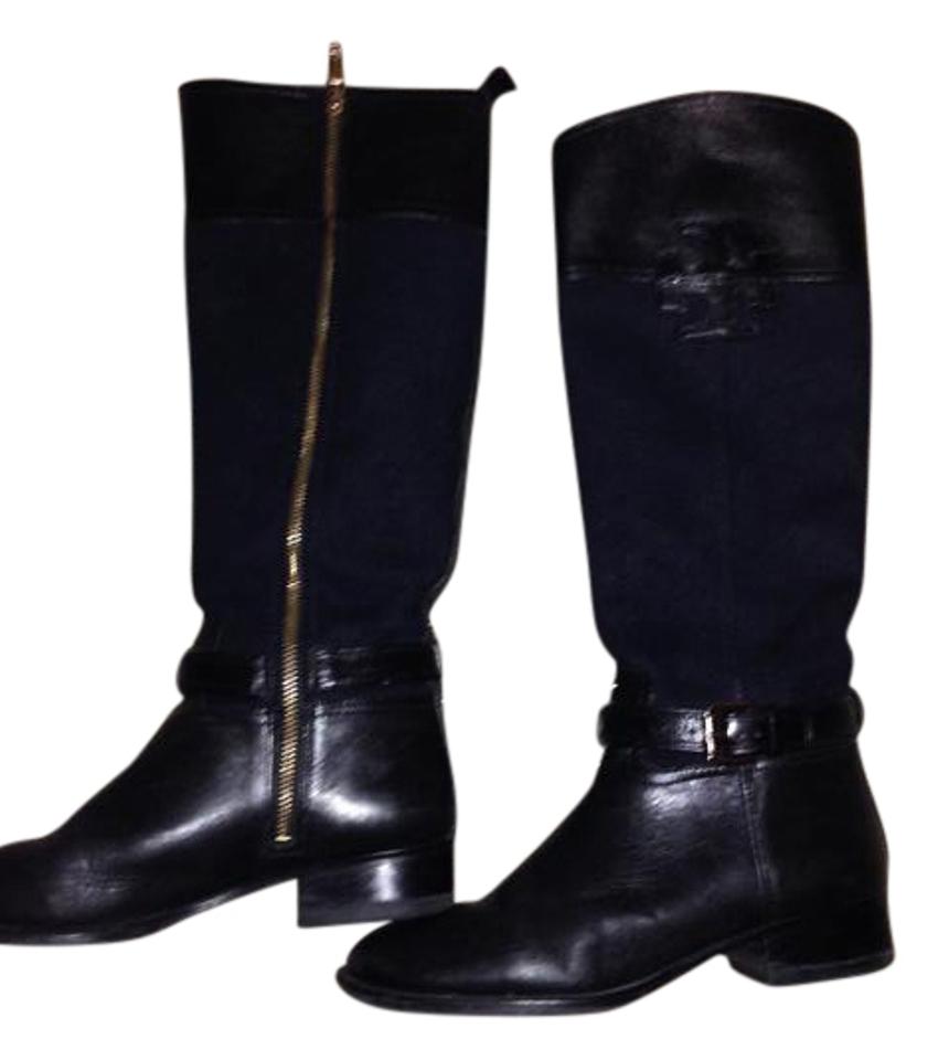 Tory Burch Blaire Riding Boot in Black Size 