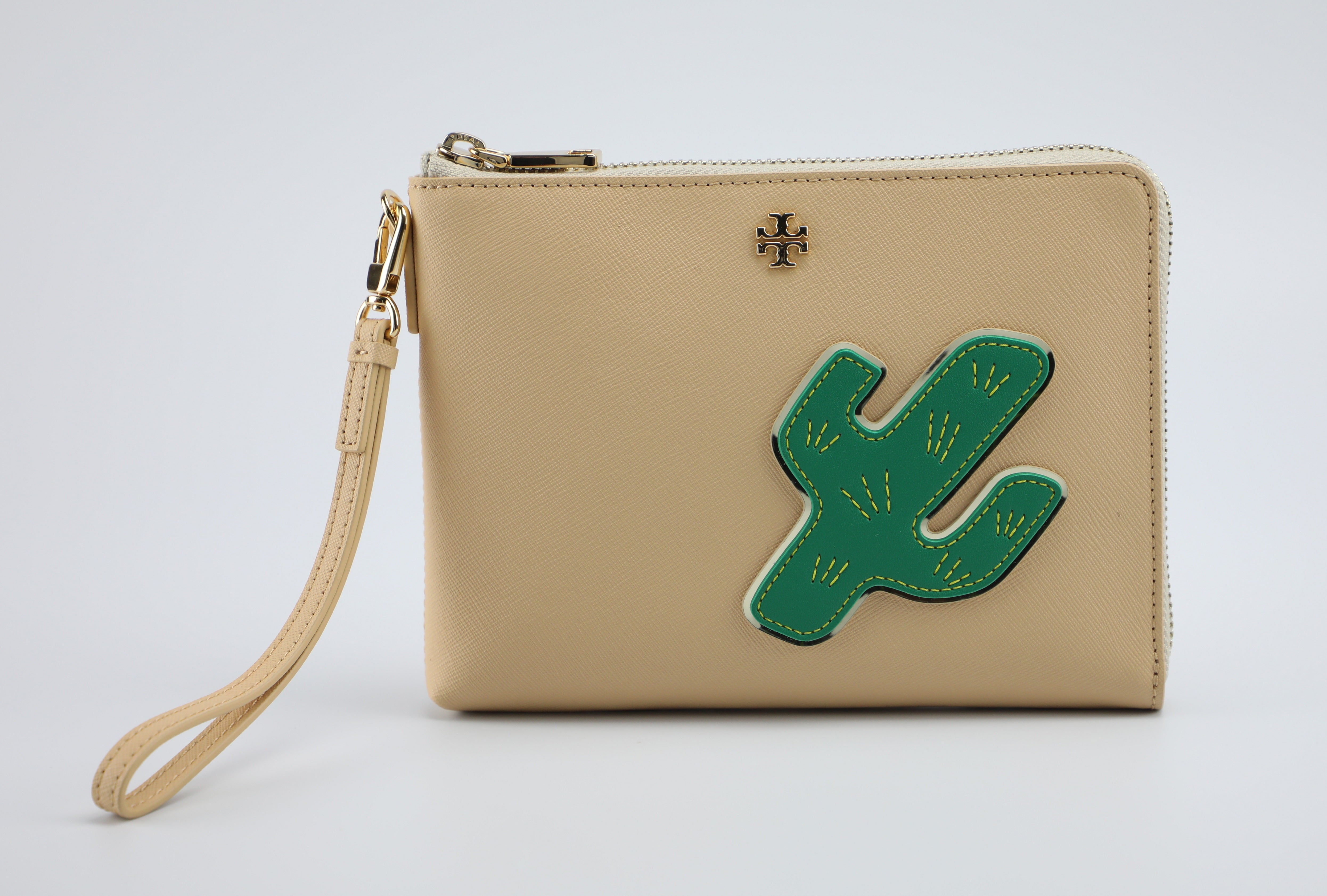 Tory Burch Robinson Cactus Large Wristlet