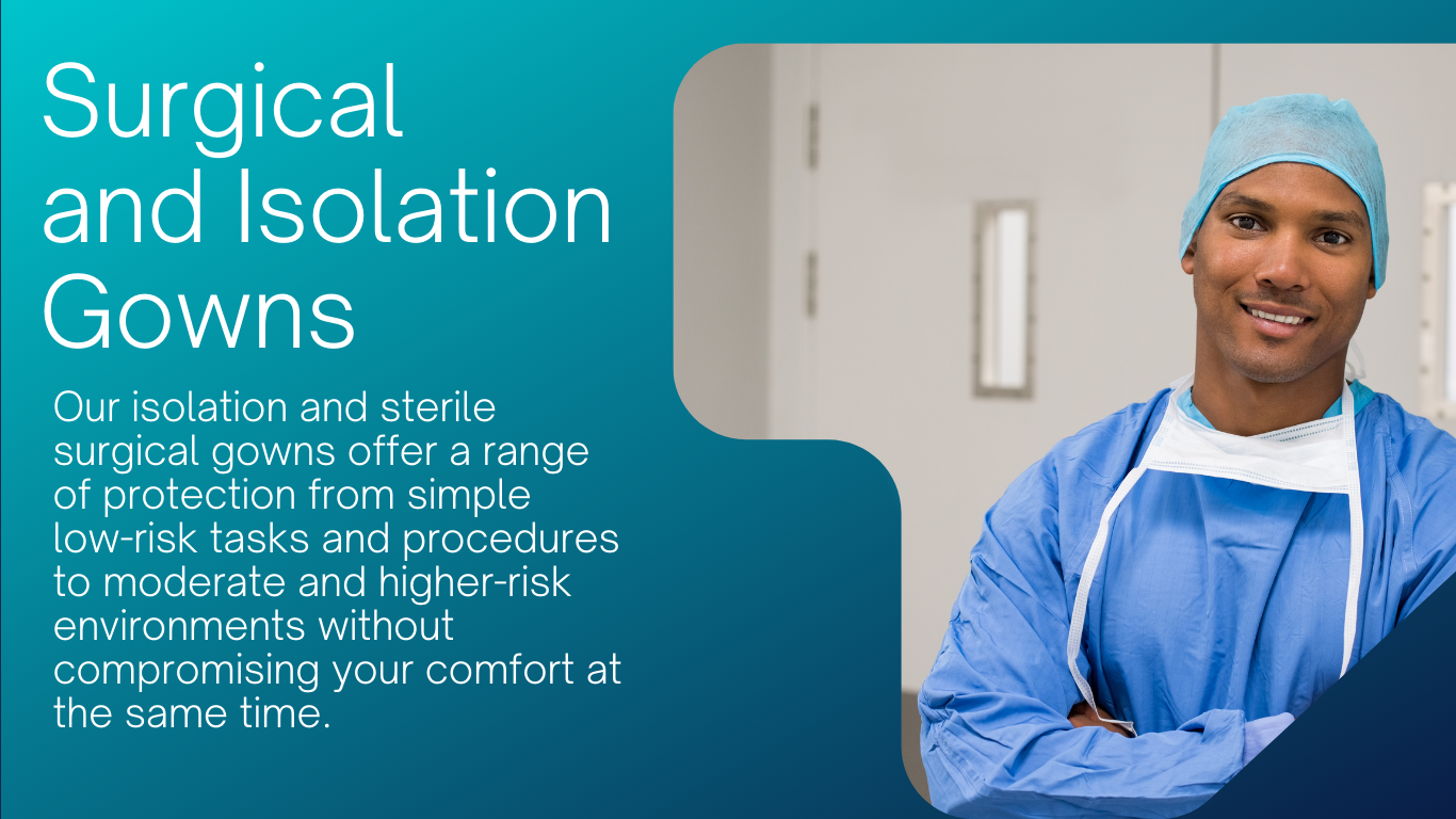Proteq Medical offers surgical gowns meeting AAMI Level 1 to 4 or non-rated medical and isolation gowns. Our isolation and sterile surgical gowns offer a range of protection from simple low-risk tasks and procedures to moderate and higher-risk environments without compromising your comfort at the same time.