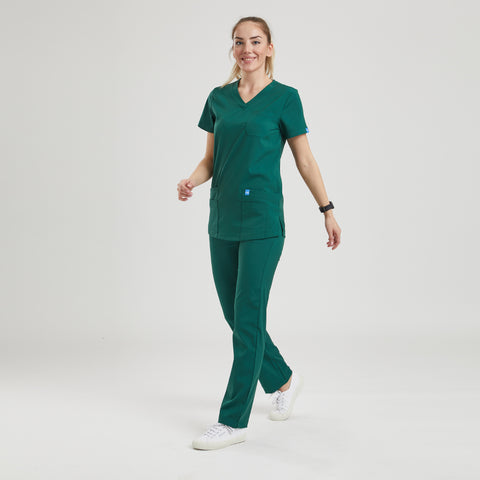 Scrubs For Women Set Jogger Pants Stretchy Two Piece Medical Scrub Tops And  Pants With Pockets Nurse Working Uniform Women Scrubs Sets (Green,S) :  : Fashion